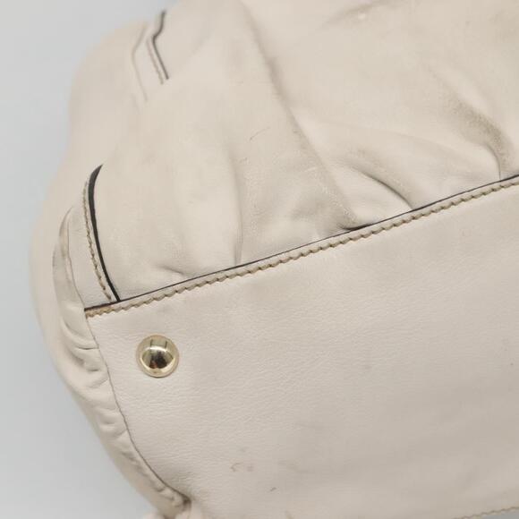 GUCCI Tote Bag Leather Ivory Gold - Picture 11 of 16